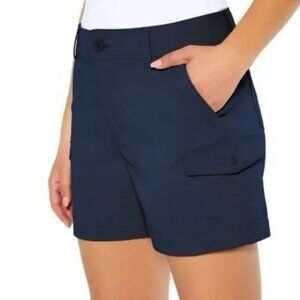 Eddie Bauer Womens Shorts Hiking Sports Cargo Pocket Blue or Tan size 16